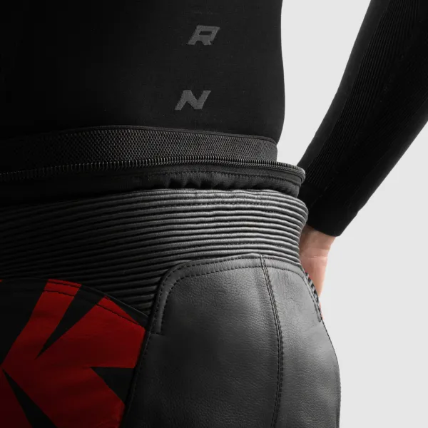 Rebelhorn Inferno Motorbroek Black/Fluo Red> Motorbroeken