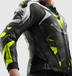 Rebelhorn Inferno Motorjas Black/Fluo Yellow> Motorjassen