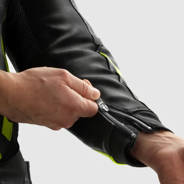 Rebelhorn Inferno Motorjas Black/Fluo Yellow> Motorjassen