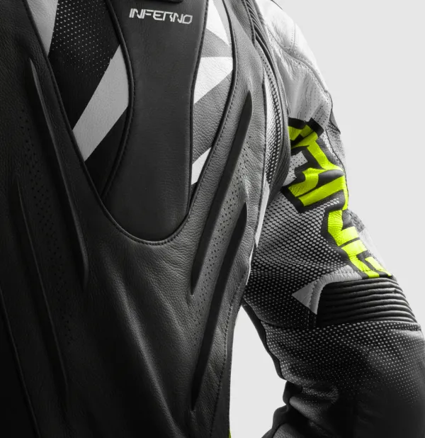 Rebelhorn Inferno Motorjas Black/Fluo Yellow> Motorjassen
