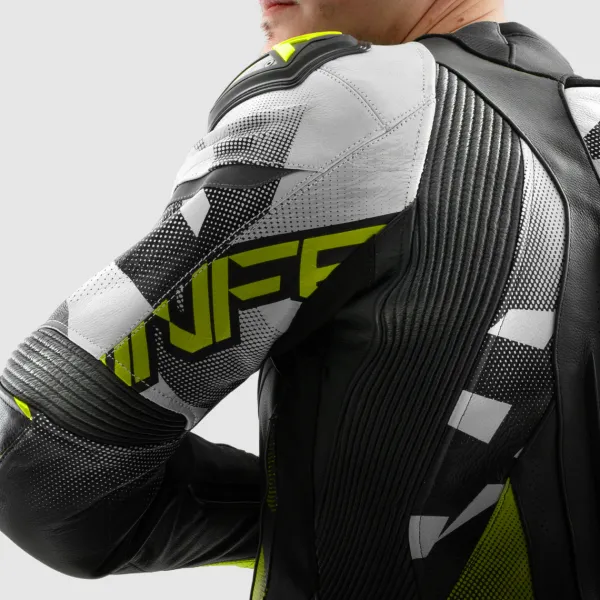 Rebelhorn Inferno Motorjas Black/Fluo Yellow> Motorjassen