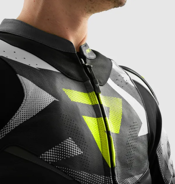 Rebelhorn Inferno Motorjas Black/Fluo Yellow> Motorjassen