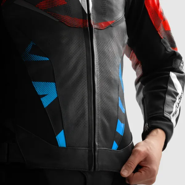 Rebelhorn Inferno Motorjas Black/Blue/White/Red> Motorjassen