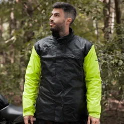 Rebelhorn Rain Two-Piece Waterproof Suit Black/Fluo Yellow> Regenkleding