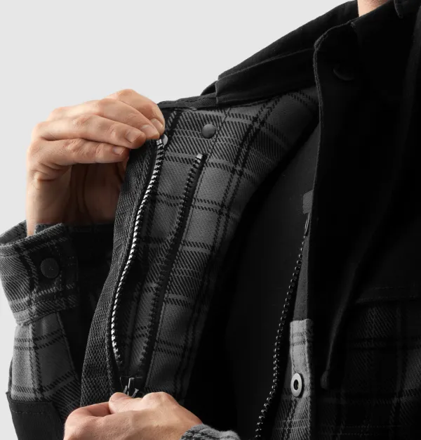 Rebelhorn Shifter Shirt Motorhoodie Black/Grey> Motorhoodies|Motorjassen