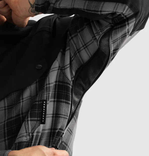 Rebelhorn Shifter Shirt Motorhoodie Black/Grey> Motorhoodies|Motorjassen