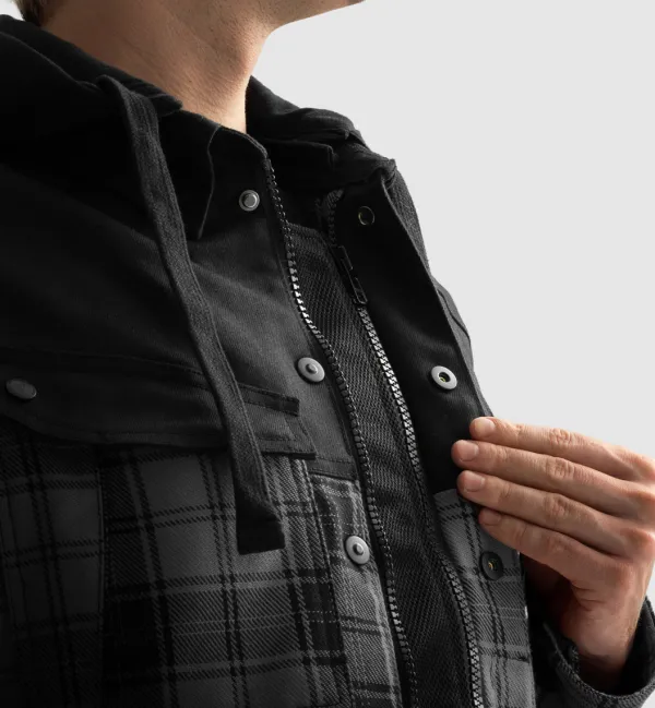 Rebelhorn Shifter Shirt Motorhoodie Black/Grey> Motorhoodies|Motorjassen