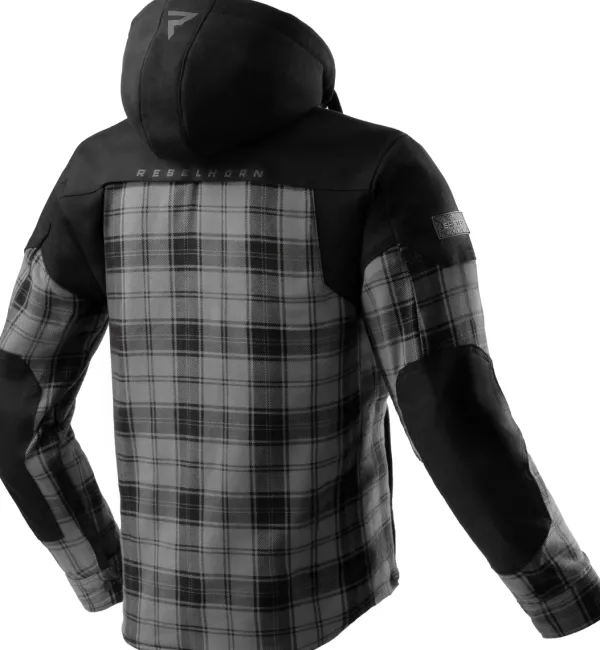 Rebelhorn Shifter Shirt Motorhoodie Black/Grey> Motorhoodies|Motorjassen