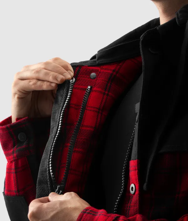 Rebelhorn Shifter Shirt Motorhoodie Black/Red> Motorhoodies|Motorjassen