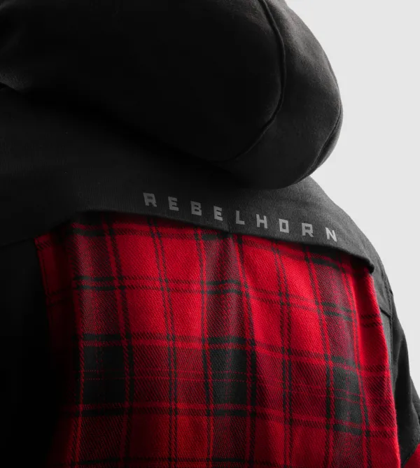 Rebelhorn Shifter Shirt Motorhoodie Black/Red> Motorhoodies|Motorjassen
