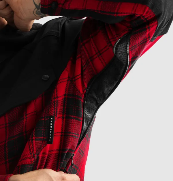 Rebelhorn Shifter Shirt Motorhoodie Black/Red> Motorhoodies|Motorjassen