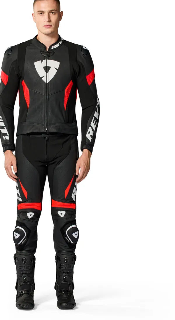 REV'IT Argon 3 Combi Black/Neon Red> Motorpakken