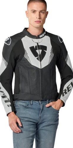 REV'IT Argon 3 Motorjas Black/White><noscript><img width=
