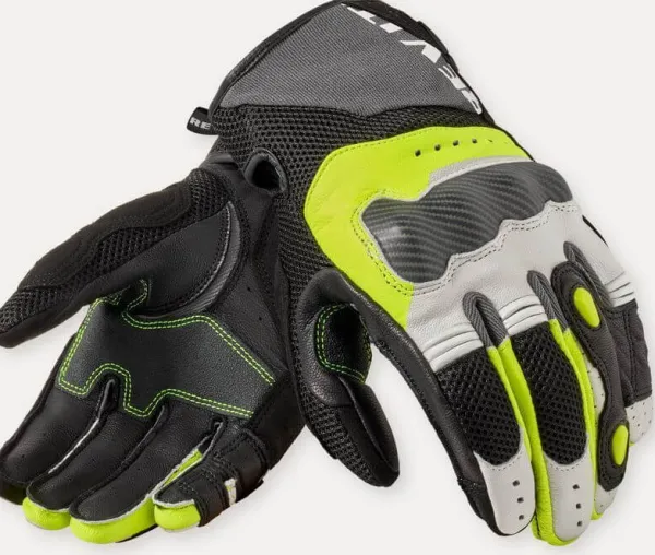 REV'IT Blaze Gloves Light Grey/Neon Yellow> Motorhandschoenen