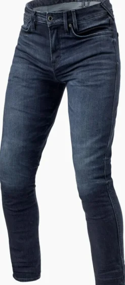 REV'IT Carlin SK Motorjeans Dark Blue Used> Motorjeans