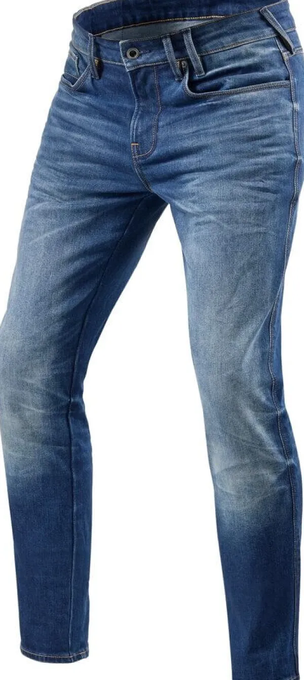 REV'IT Carlin SK Motorjeans Medium Blue Used> Motorjeans