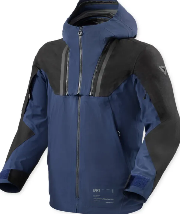 REV'IT Component 3 H2O Motorjas Black/Dark Blue> Motorjassen