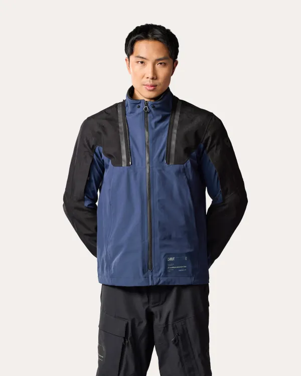 REV'IT Component 3 H2O Motorjas Black/Dark Blue> Motorjassen