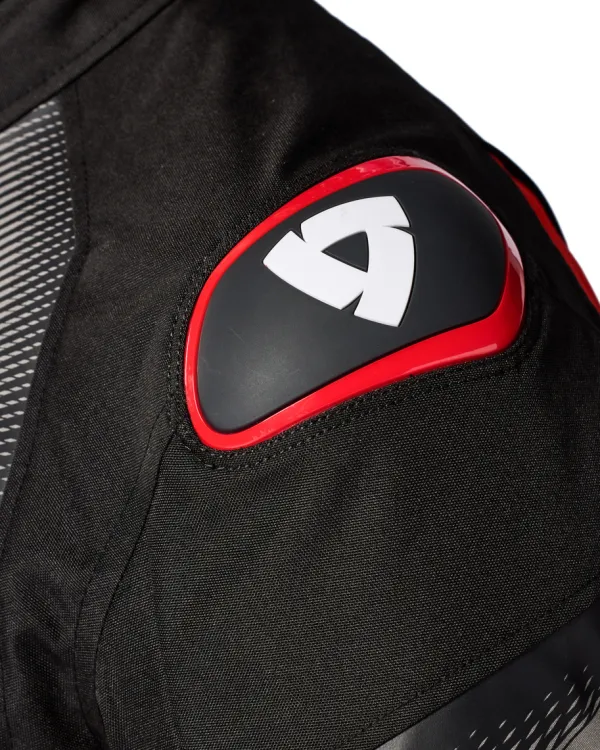 REV'IT Control H2O Motorjas Black/Red> Motorjassen