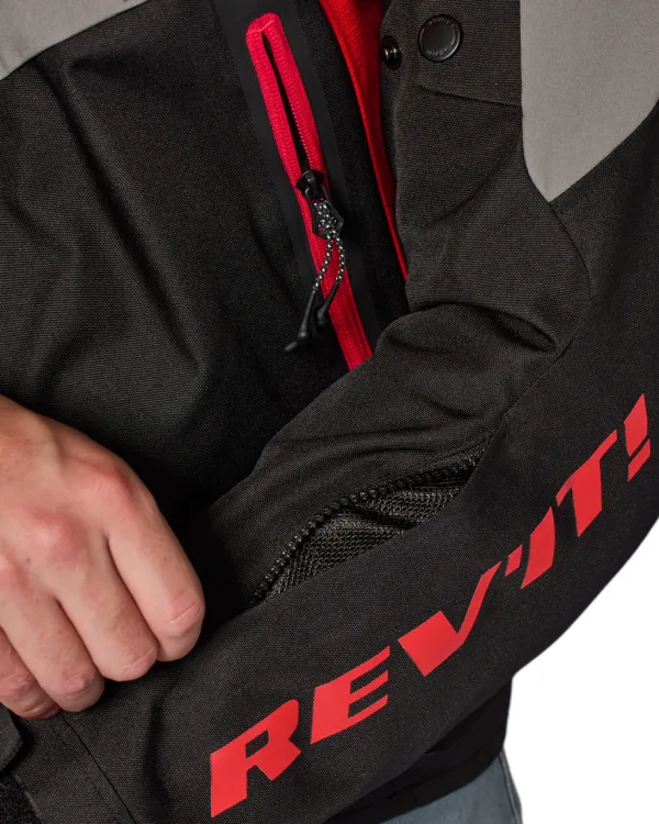 REV'IT Control H2O Motorjas Black/Red> Motorjassen