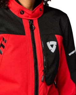 REV'IT Convergent H2O Ladies Motorjas Red/Black> Motorjassen