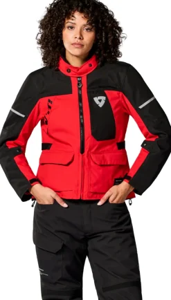REV'IT Convergent H2O Ladies Motorjas Red/Black><noscript><img width=