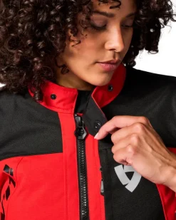 REV'IT Convergent H2O Ladies Motorjas Red/Black><noscript><img width=
