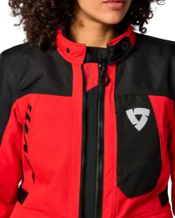 REV'IT Convergent H2O Ladies Motorjas Red/Black><noscript><img width=