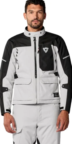 REV'IT Convergent H2O Motorjas Silver/Black> Motorjassen