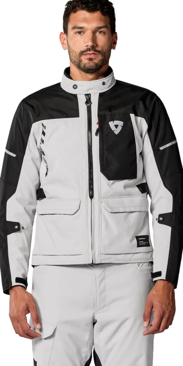 REV'IT Convergent H2O Motorjas Silver/Black> Motorjassen