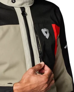 REV'IT Convergent H2O Motorjas Sand/Red><noscript><img width=