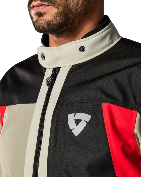 REV'IT Convergent H2O Motorjas Sand/Red> Motorjassen