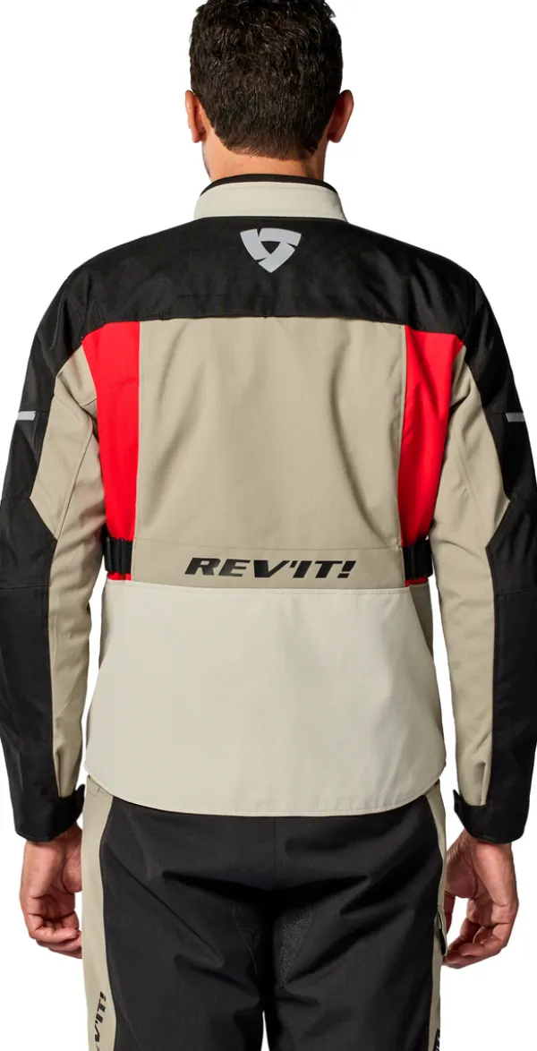 REV'IT Convergent H2O Motorjas Sand/Red> Motorjassen