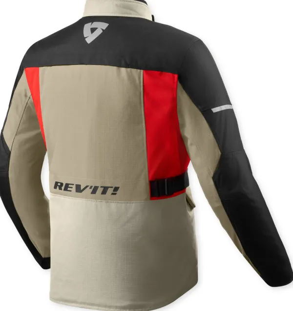 REV'IT Convergent H2O Motorjas Sand/Red> Motorjassen