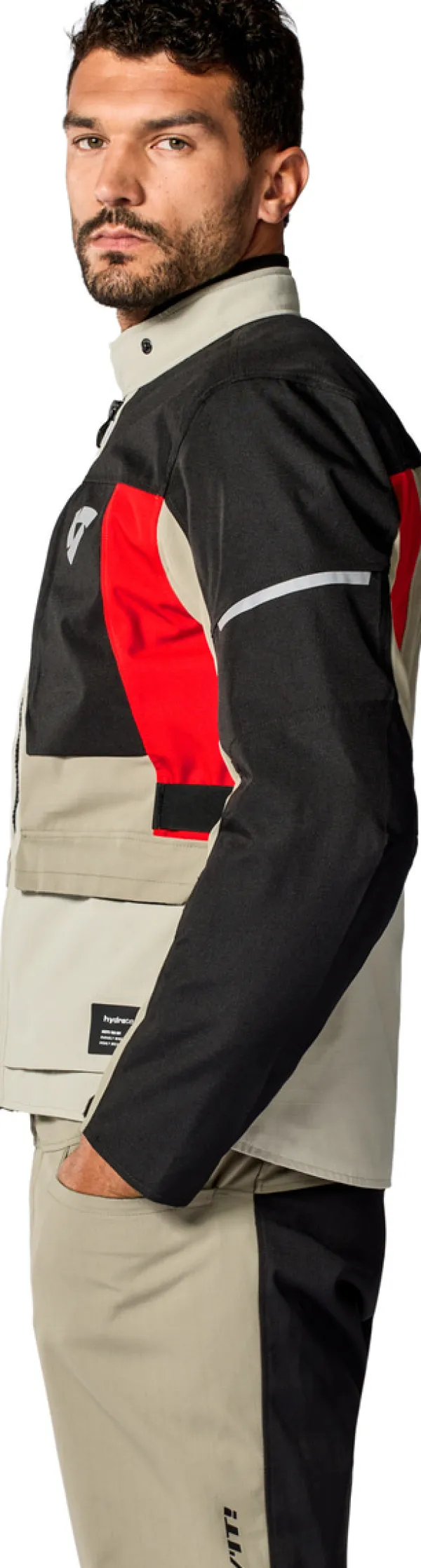 REV'IT Convergent H2O Motorjas Sand/Red> Motorjassen