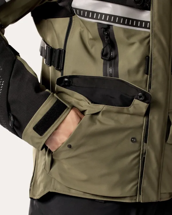 REV'IT Dominator 3 GTX Motorjas Black/Dark green> Motorjassen