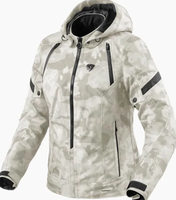 REV'IT Flare 3 H2O Ladies Motorjas Camo Grey/White> Motorjassen