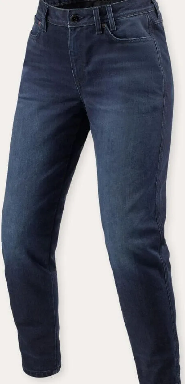 REV'IT Harper Tapered Ladies Motorjeans Dark Blue Used> Motorjeans