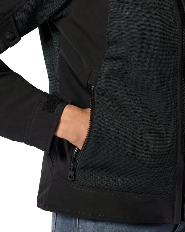 REV'IT Highcrest H2O Ladies Motorjas Black> Motorjassen