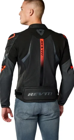 REV'IT Hyperspeed 3 Air Motorjas Black/Neon Red><noscript><img width=
