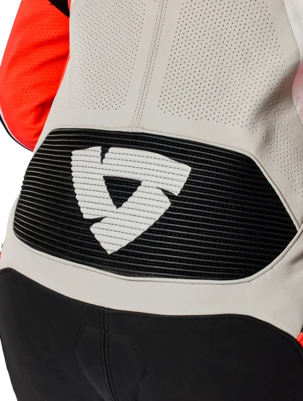 REV'IT Hyperspeed 3 One Piece Light Grey/Neon Red> Motorpakken