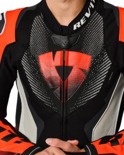 REV'IT Hyperspeed 3 One Piece Light Grey/Neon Red><noscript><img width=