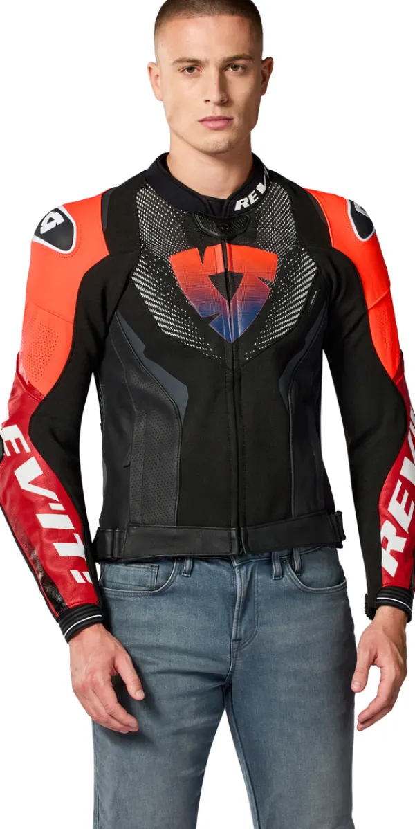 REV'IT Hyperspeed 3 Pro Motorjas Black/Red> Motorjassen