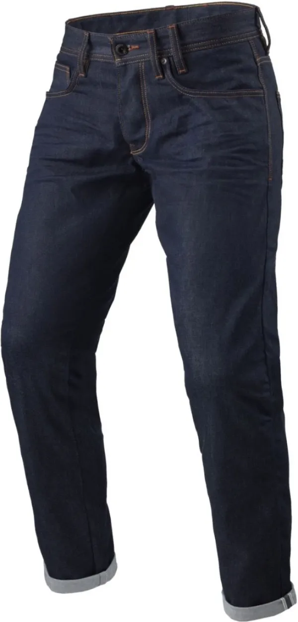 REV'IT Lewis Selvedge Tapered Motorjeans Dark Blue> Motorjeans