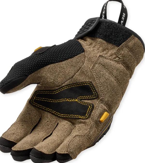 REV'IT Mangrove 2 Gloves Black/Ocher Yellow> Motorhandschoenen