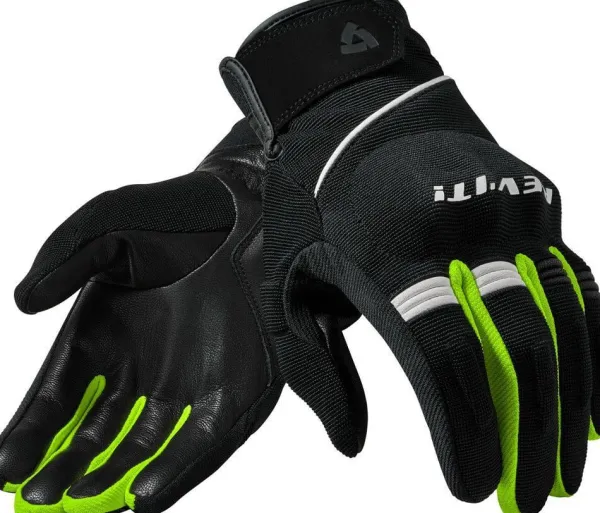 REV'IT Mosca Gloves Black/Neon Yellow> Motorhandschoenen