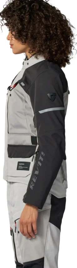 REV'IT Outback 5 H2O Ladies Motorjas Silver/Black><noscript><img width=