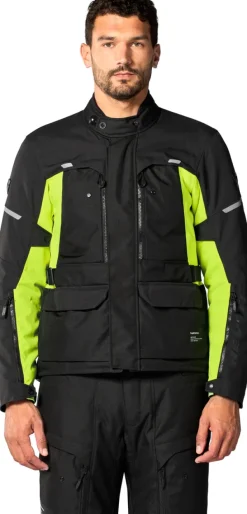 REV'IT Outback 5 H2O Motorjas Black/Neon Yellow><noscript><img width=