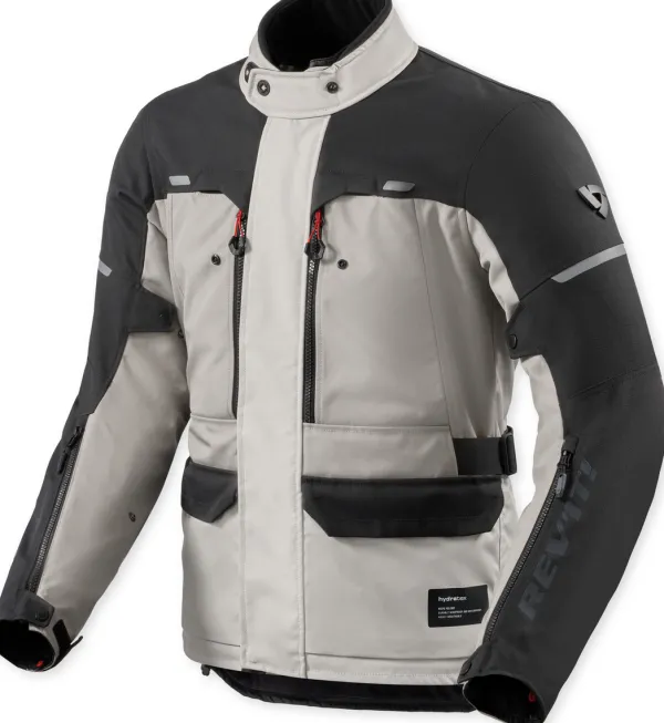 REV'IT Outback 5 H2O Motorjas Silver/Black> Motorjassen