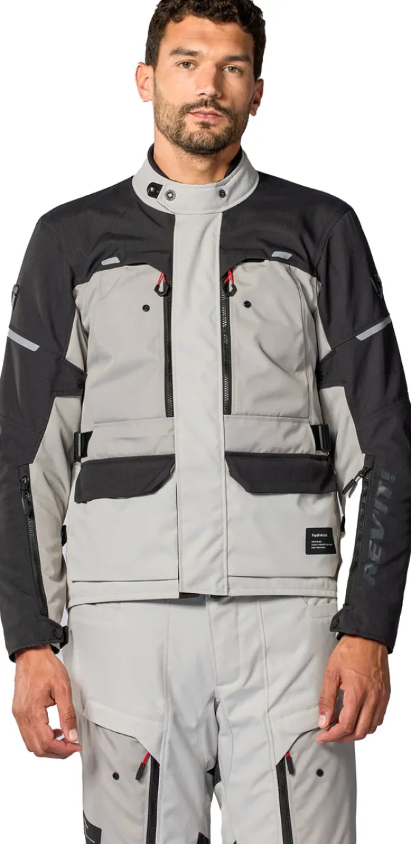 REV'IT Outback 5 H2O Motorjas Silver/Black> Motorjassen